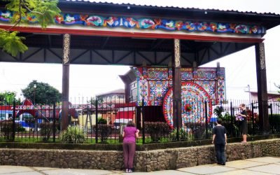 Psychedelic Colored Sarchí Oxcarts